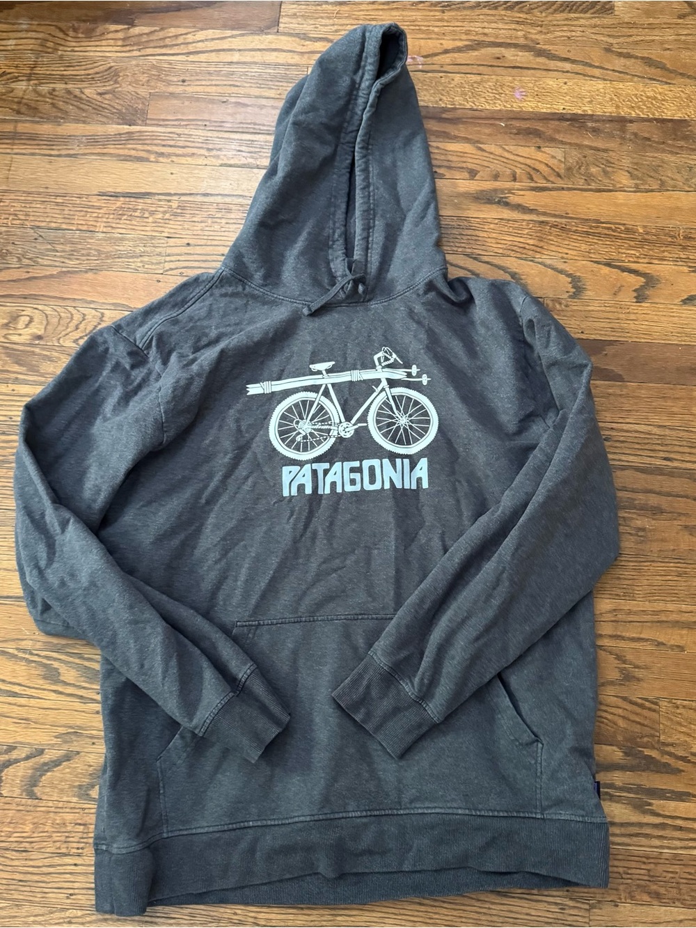 Patagonia Snow Cycle Midweight Hoody in Charcoal/Black L EUC